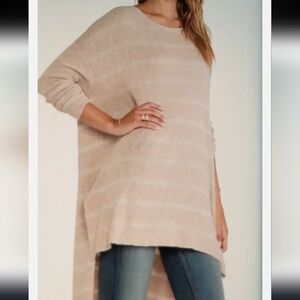 Free People Shipping News Tunic Sweater in the Ballet Combo Color Sz S
